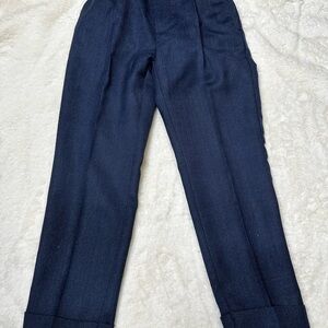 Zara Formal Blue Trousers with Pleats